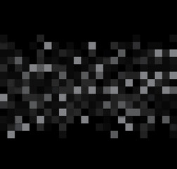 Sticker - Abstract black and grey pixel background.