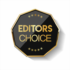 Canvas Print - Golden editors choice badge on white background