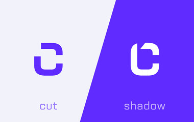 Leinwandbilder - Set of letter C minimal logo icon design template elements