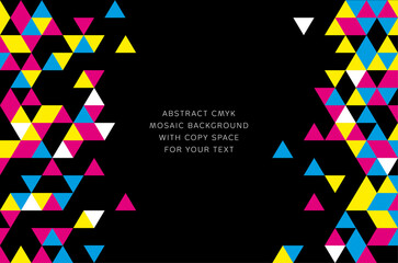 Wall Mural - abstract mosaic background from cmyk triangles