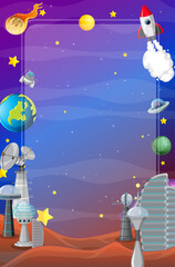Wall Mural - a banner outer space scence background