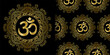 Om and Mandala print and seamless pattern set