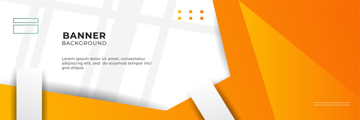 Modern gradient orange and yellow abstract banner background design template
