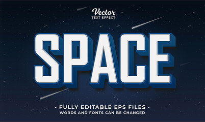 Wall Mural - bold space text effect editable eps cc. words and fonts can be changed