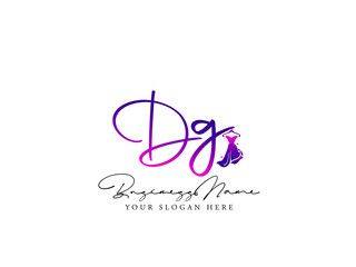 Wall Mural - Fashion DG Logo, Modern dg d g Logo Letter Vector and Illustration For Clothing, Apparel Fashion Brand
