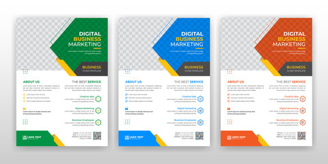 Wall Mural - Flyer template poster brochure cover design layout  background, vector illustration template in A4 size
