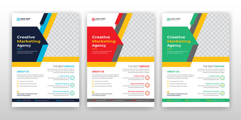 Wall Mural - Flyer template poster brochure cover design layout  background, vector illustration template in A4 size