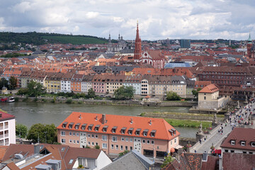 Canvas Print - Main und Altstadt in Würzburg