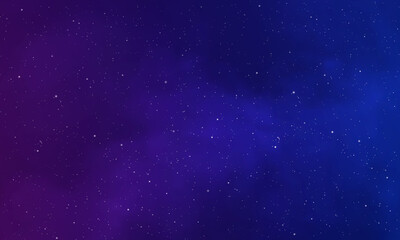 Wall Mural - Realistic Infinite universe starry night nebula shining stardust Magic color galaxy background vector illustration.