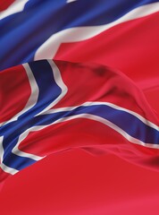 Wall Mural - Abstract Norway Flag 3D Rendering (3D Artwork)