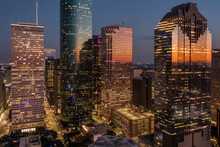 Houston Skyline At Sunset