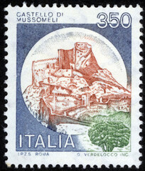 Postage stamps of the Italy. Stamp printed in the Italy. Stamp printed by Italy.