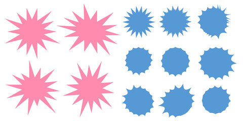Wall Mural - bursting speech star set. starburst isolated icons set