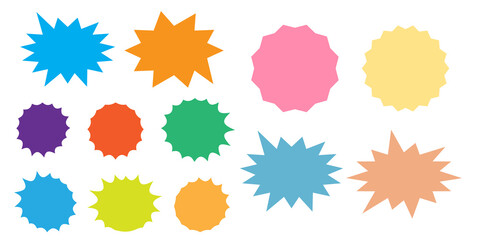 Wall Mural - bursting speech star set. starburst isolated icons set