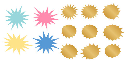 Wall Mural - bursting speech star set. starburst isolated icons set