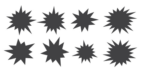 Wall Mural - bursting speech star set. starburst isolated icons set
