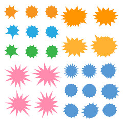 Wall Mural - bursting speech star set. starburst isolated icons set