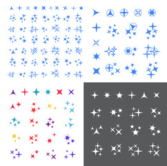 Wall Mural - icon sparkle line. bright firework, decoration twinkle, shiny flash