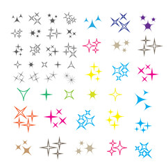Wall Mural - sparkles, glowing light effect stars and bursts. bright firework, decoration twinkle, shiny flash