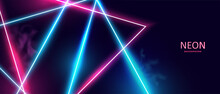Abstract Glowing Neon Lights Background Vector.
