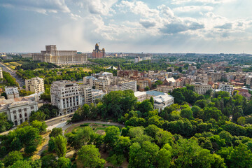 bucharest downtown cityscape, capital of romania.