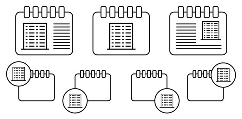 Poster - Building vector icon in calender set illustration for ui and ux, website or mobile application