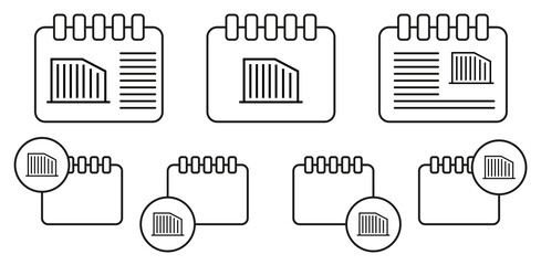 Poster - Building vector icon in calender set illustration for ui and ux, website or mobile application