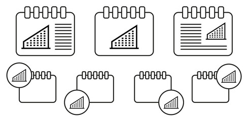 Poster - Building vector icon in calender set illustration for ui and ux, website or mobile application