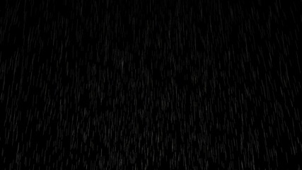 Heavy rain drop in rainy season effect on black screen. 3d rendering