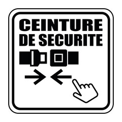 Poster - Logo ceinture de sécurité.