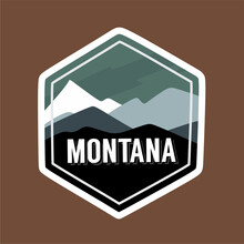 Montana On A Brown Background