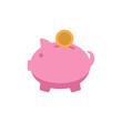 © haris - Piggy bank icon design template illustration isolated vector