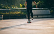 © lzf - Skateboarder skateboarding outdoors in city