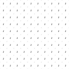 Poster - Square seamless background pattern from geometric shapes are different sizes and opacity. The pattern is evenly filled with small black musical note symbols. Vector illustration on white background