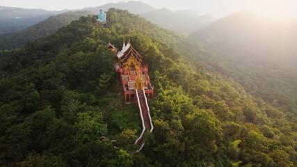 Wat Phra That Doi Phra Chan on the top hill of Doi Phra Chan mountain in Mae Tha, Lampang province, Thailand