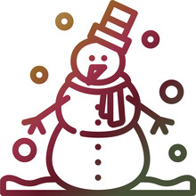 Snowman Gradient Icon