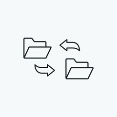 Poster - synchronization icon. vector illustration style is flat iconic symbol. designed for web and app desi