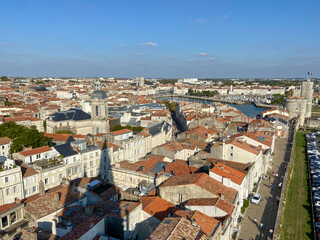 Poster - Paysage urbain à La Rochelle, vue aérienne, Charente-Maritime