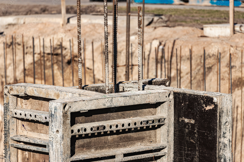 Monolithic foundation formwork. Forms vertical formwork structures for ...
