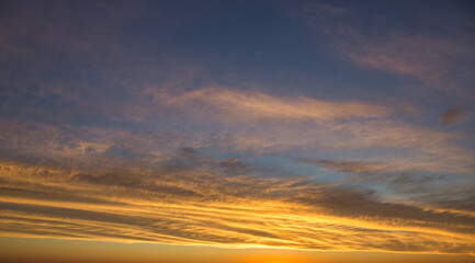 Wall Mural - beautiful sunset on dramatic stormy red sky