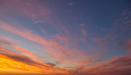 Wall Mural - beautiful sunset on dramatic stormy red sky