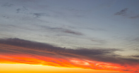 Wall Mural - beautiful sunset on dramatic stormy red sky