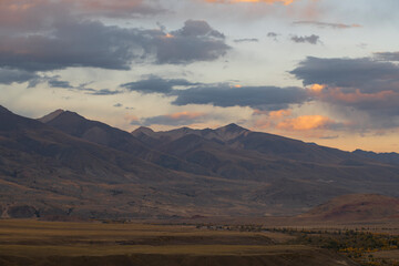 Sticker - sunset in the mountains