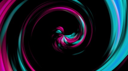 Poster - Abstract 3d render swirl with twisting lines in constant rotation effect. Ring energy sucks in spatial matter. Dynamic blurry stripes powerful tornado with view from inside.