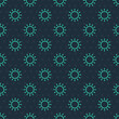 © Iryna - Green line Sun icon isolated seamless pattern on blue background. Vector
