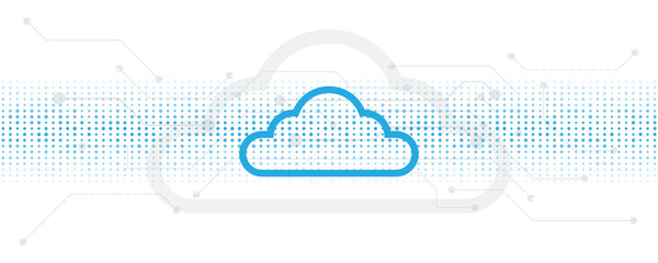 Wall Mural - cloud computing storage technology background digital data services innovation concept