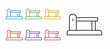 © Iryna - Set line Railway barrier icon isolated on white background. Set icons colorful. Vector