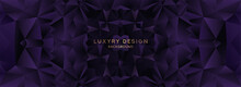 Premium Background Design (banner) With Purple Geometric Line Pattern. Vector Horizontal Template For Formal Invitation, Luxury Voucher, Prestigious Gift Certificate