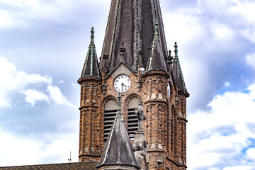 Beautiful shot of a historical tower with cloudy skies in the background