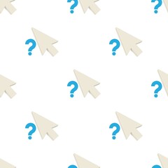 Poster - Question pointer pattern seamless background texture repeat wallpaper geometric vector